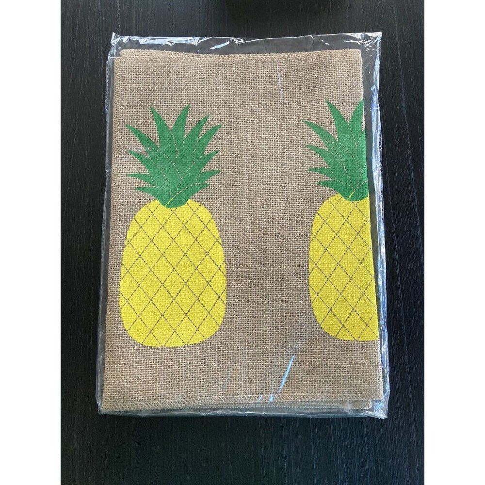 Burlap Pineapple New Table Runner Jute Hello Summer 72 Inches Long Spring Party